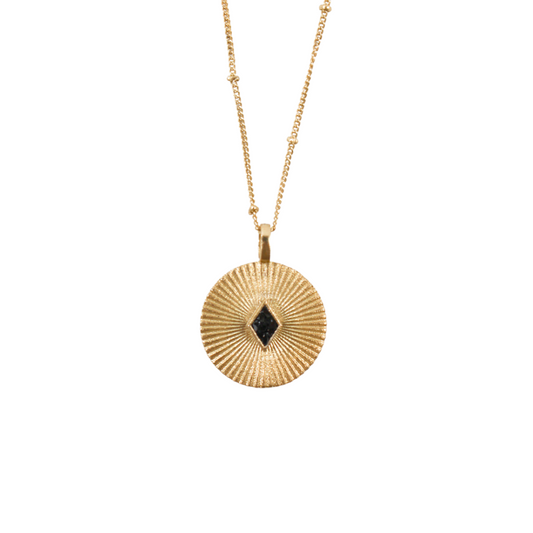 Deco Diamond Nile Pendant Pendant Necklace - Black