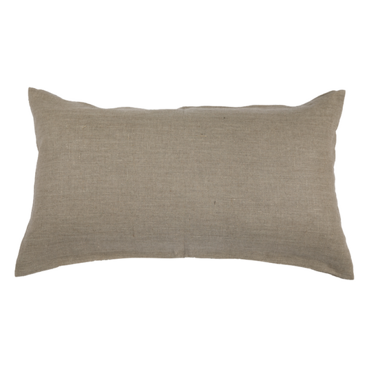 Natural Linen Pillow, Reversible Back White Linen, 20x24