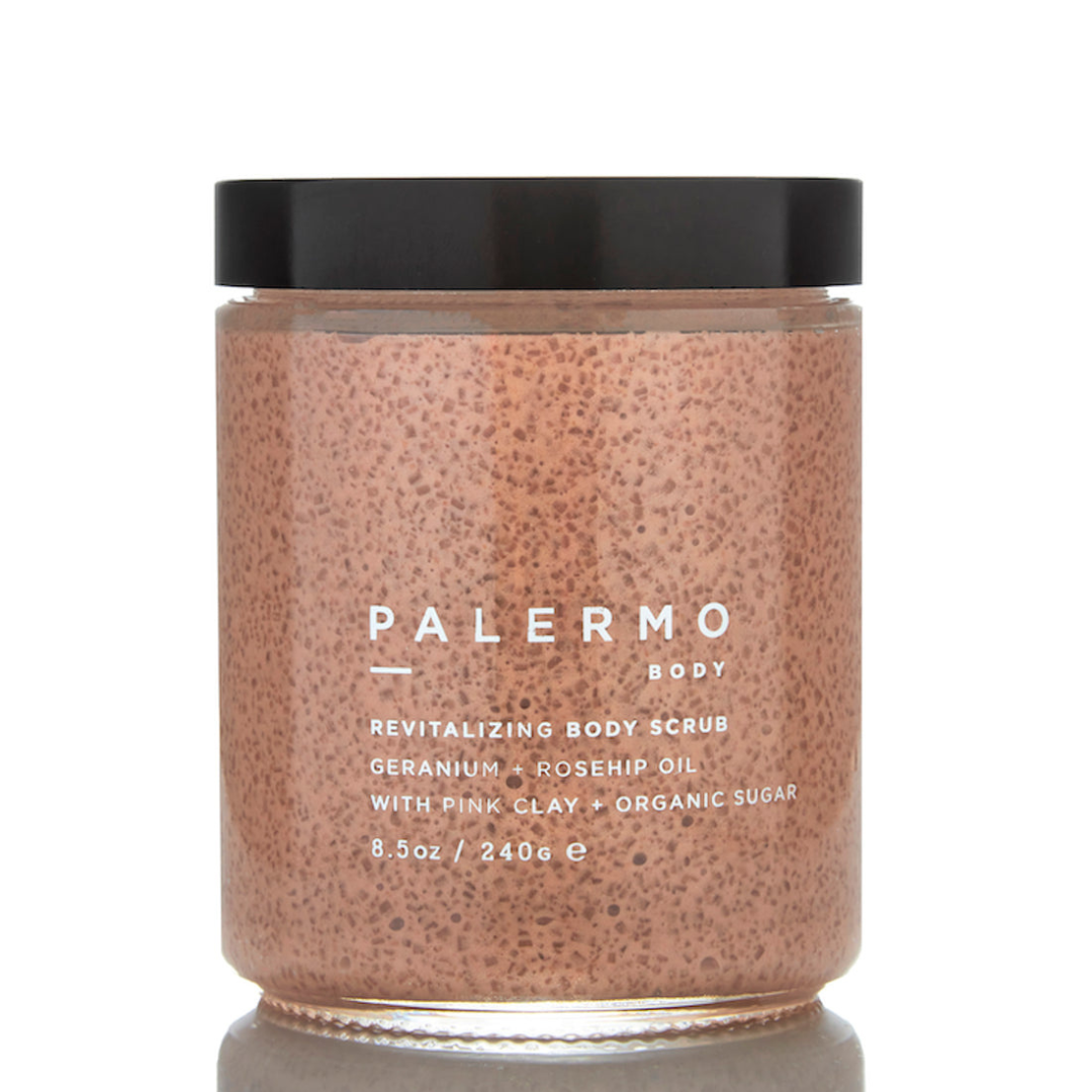 Revitalizing Body Scrub with Geranium + Rosehip Oil