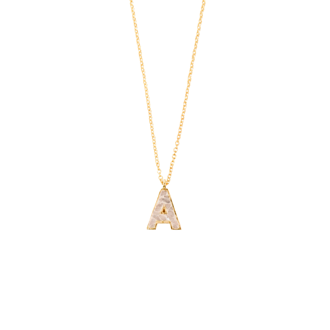 Deco Diamond Alphabet Pendant - White (Multiple Letters Available)
